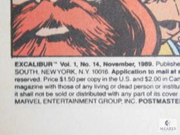 Four Marvel Comic Books Including Two Excalibur, One Transformer, and one Alpha Flight
