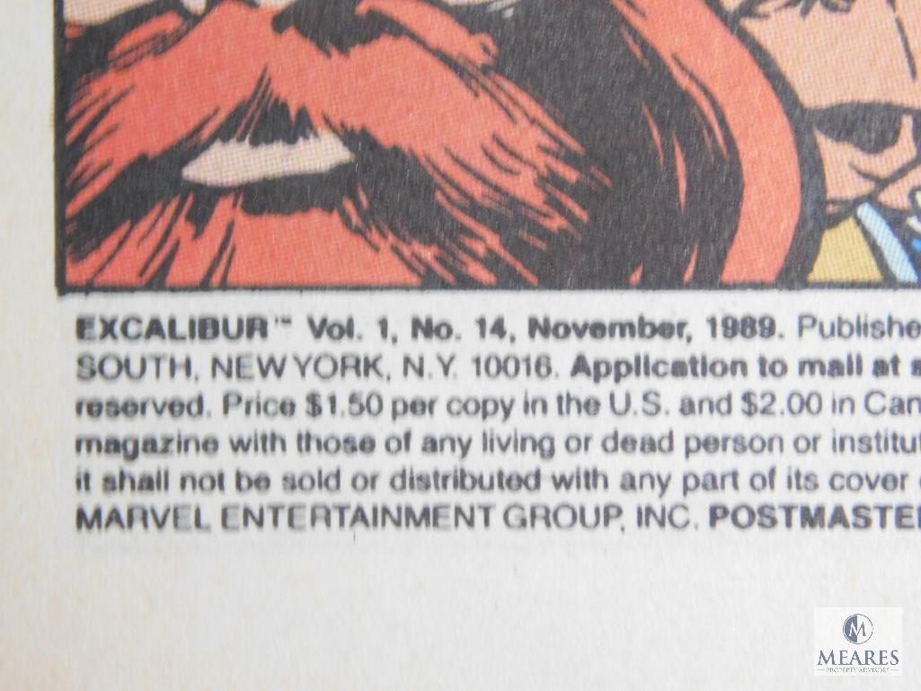 Four Marvel Comic Books Including Two Excalibur, One Transformer, and one Alpha Flight
