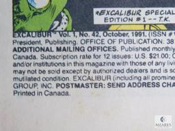 Four Marvel Comic Books Including Two Excalibur, One Transformer, and one Alpha Flight