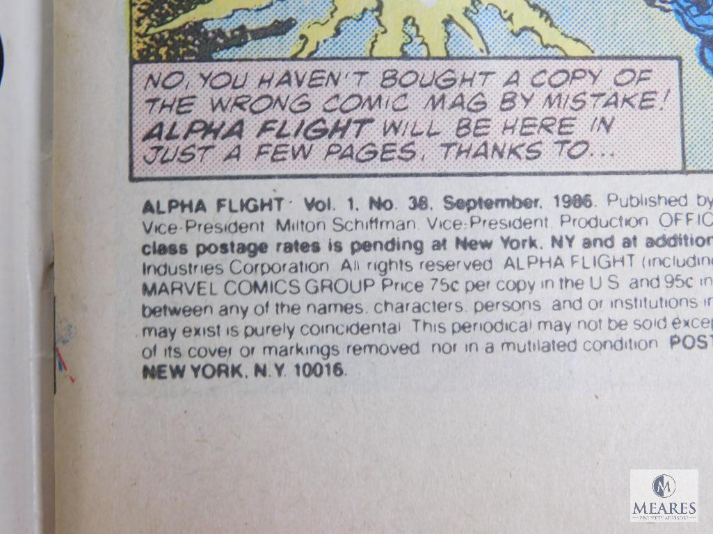 Four Marvel Comic Books Including Two Excalibur, One Transformer, and one Alpha Flight