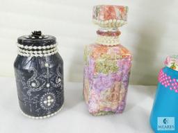 Eight Hand Decorated Bottles