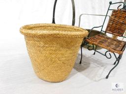Three Baskets and Two Doll SIzed Chairs