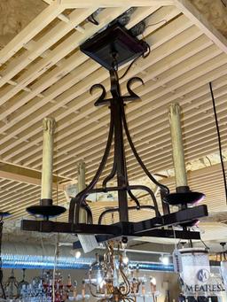 Alexander John Wrought Iron Four Arm Chandelier 18" x 24"