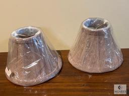 Pair of Taupe Pleated Empire Lampshades