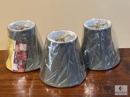 Set of Three B&P Lamp Charcoal Bell Clip-on Lampshades