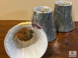 Set of Three B&P Lamp Charcoal Bell Clip-on Lampshades
