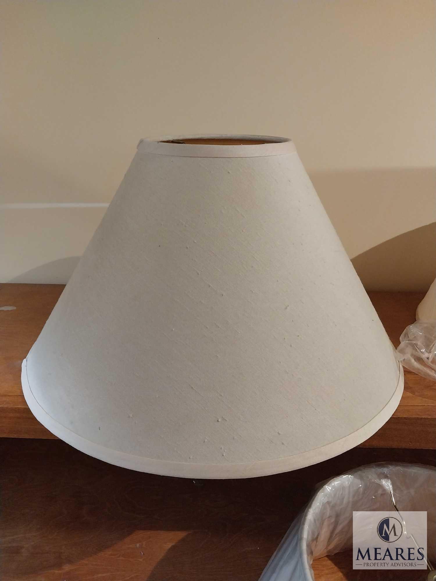 Lot of Three Assorted Cream Tone Empire Lampshades