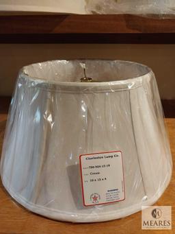 Lot of Three Assorted Cream Tone Empire Lampshades