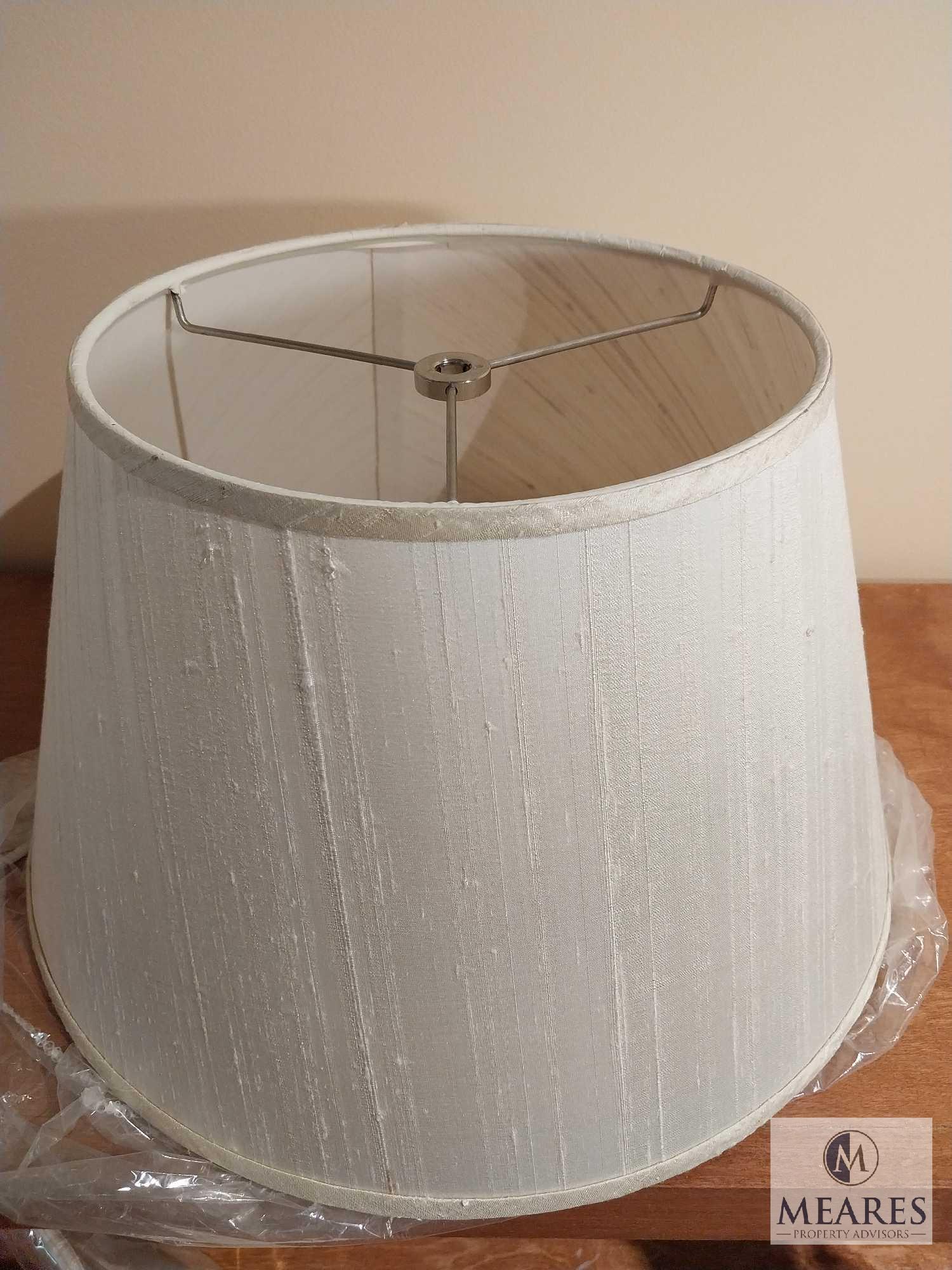 Lot of Three Assorted Cream Tone Empire Lampshades