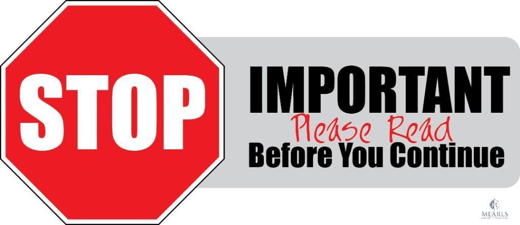PICKUP INFORMATION - DO NOT BID ON THIS LOT!