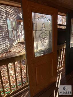 Exterior Door with Glass Insert, 80"T x 36"W