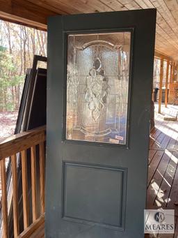 Exterior Door with Glass Insert, 80"T x 36"W