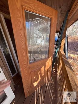 Exterior Door with Glass Insert, 80"T x 36"W