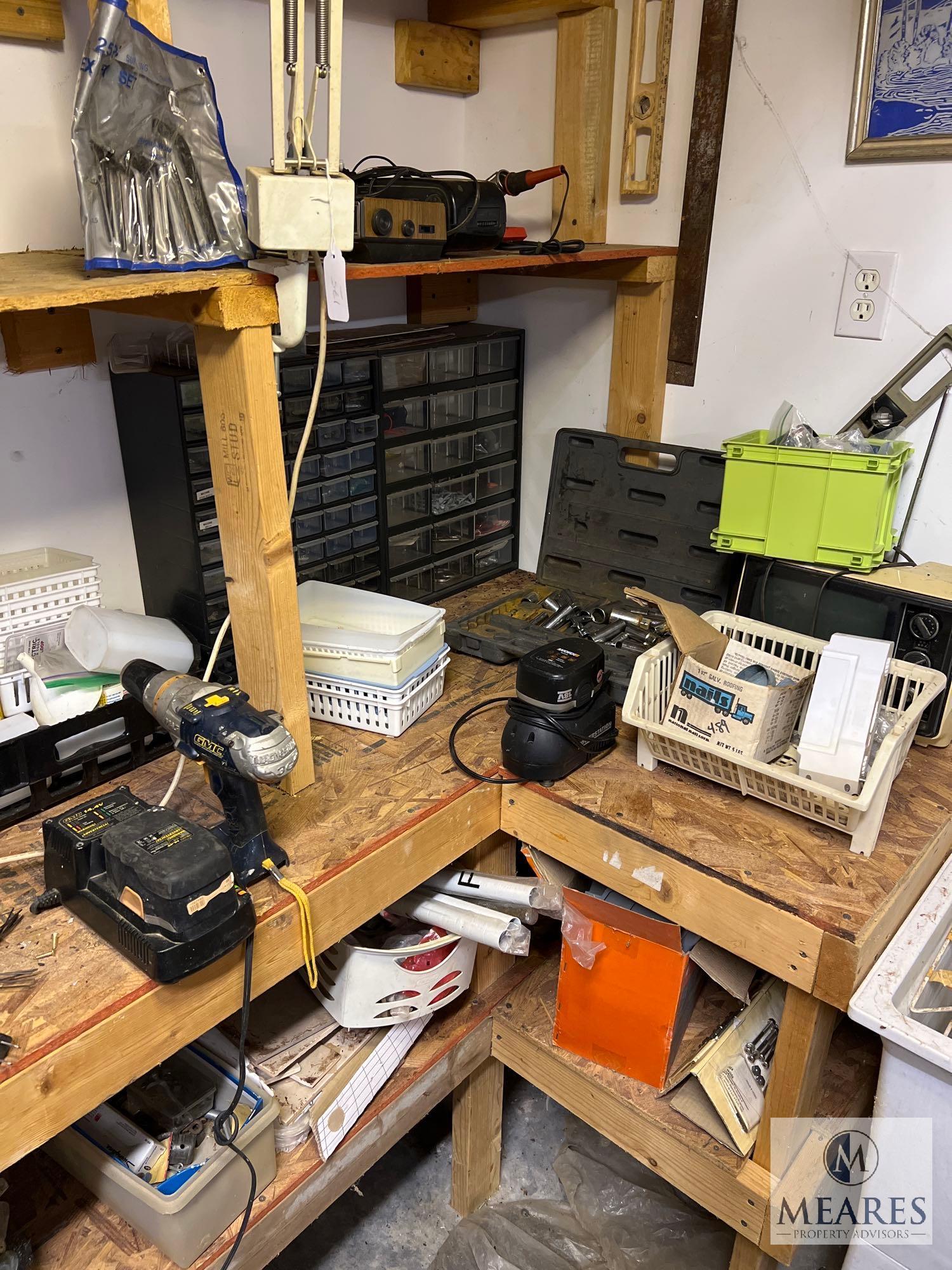 HUGE HARDWARE LOT - Contents of the Side Work Bench