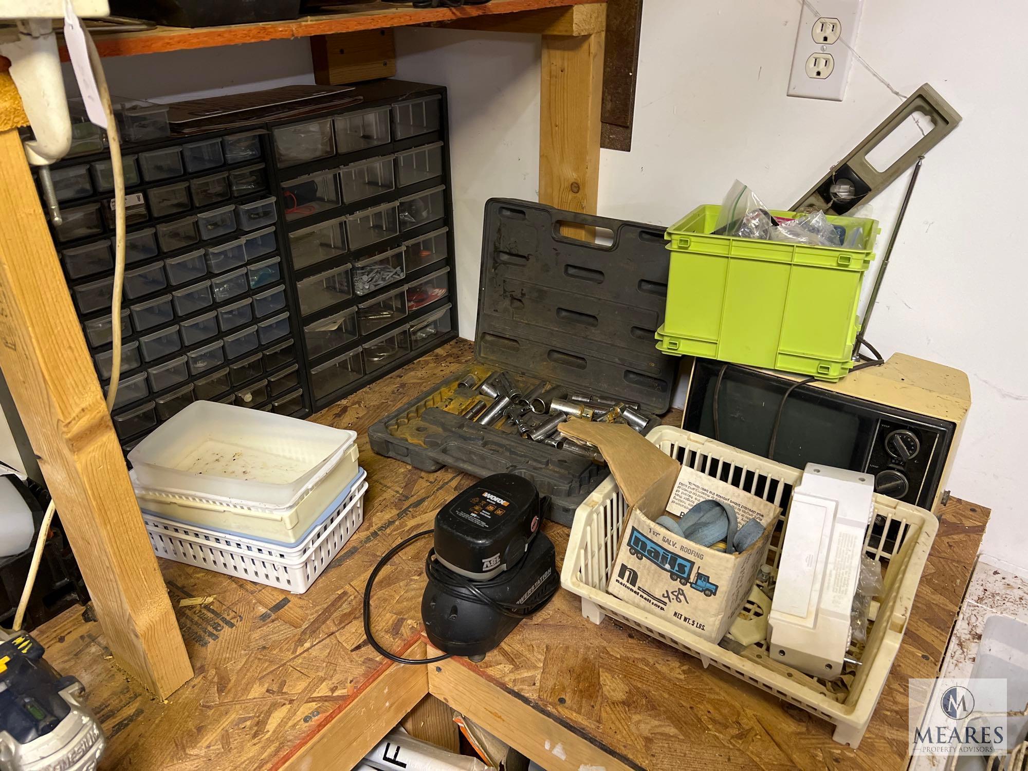 HUGE HARDWARE LOT - Contents of the Side Work Bench