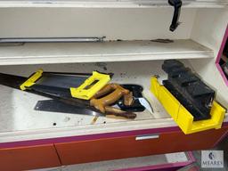 Mixed Lot of Wood Saws, Miter Saws and Hack Saws