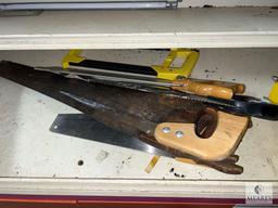Mixed Lot of Wood Saws, Miter Saws and Hack Saws