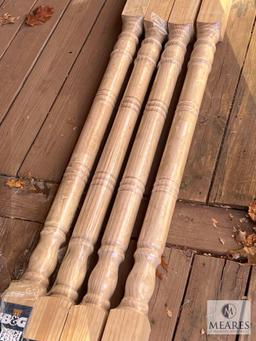 Four New HB&G Porch Posts, 4" x 10' Turn Post