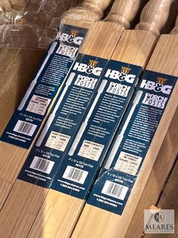 Four New HB&G Porch Posts, 4" x 10' Turn Post