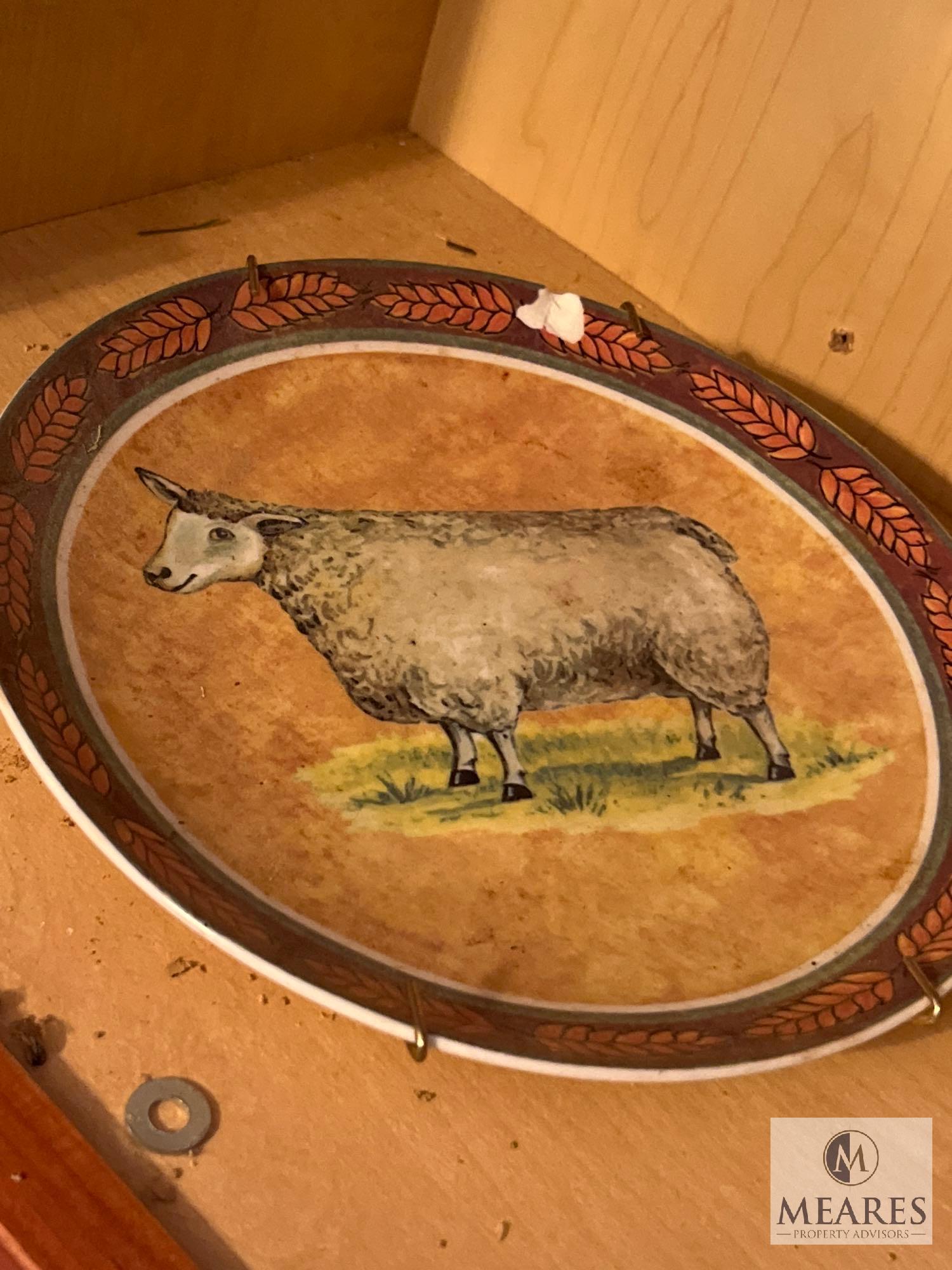Set of Royal Embassy China, Hudson, Serving Platter with Lamb Picture