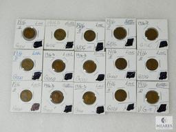 15 - 1916-D Lincoln Cents G & Some Better