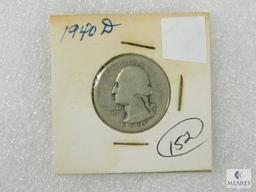 1940-D Washington Quarter, Avg. Circ.