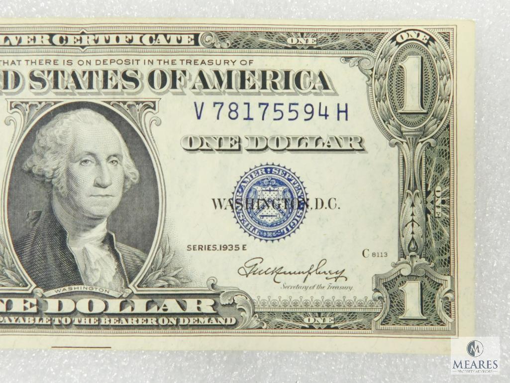 Lot of Two 1935-E Dollar Silver Certificates Consecutive Serial Numbers Choice Crisp UNC