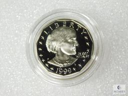 1999P S.B. Anthony Dollar, Choice Deep Cameo Proof, Ori. Mint Package & C.O.A.
