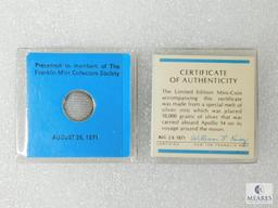Franklin Mint Coin Contains Silver Carried To Moon On Apollo 14
