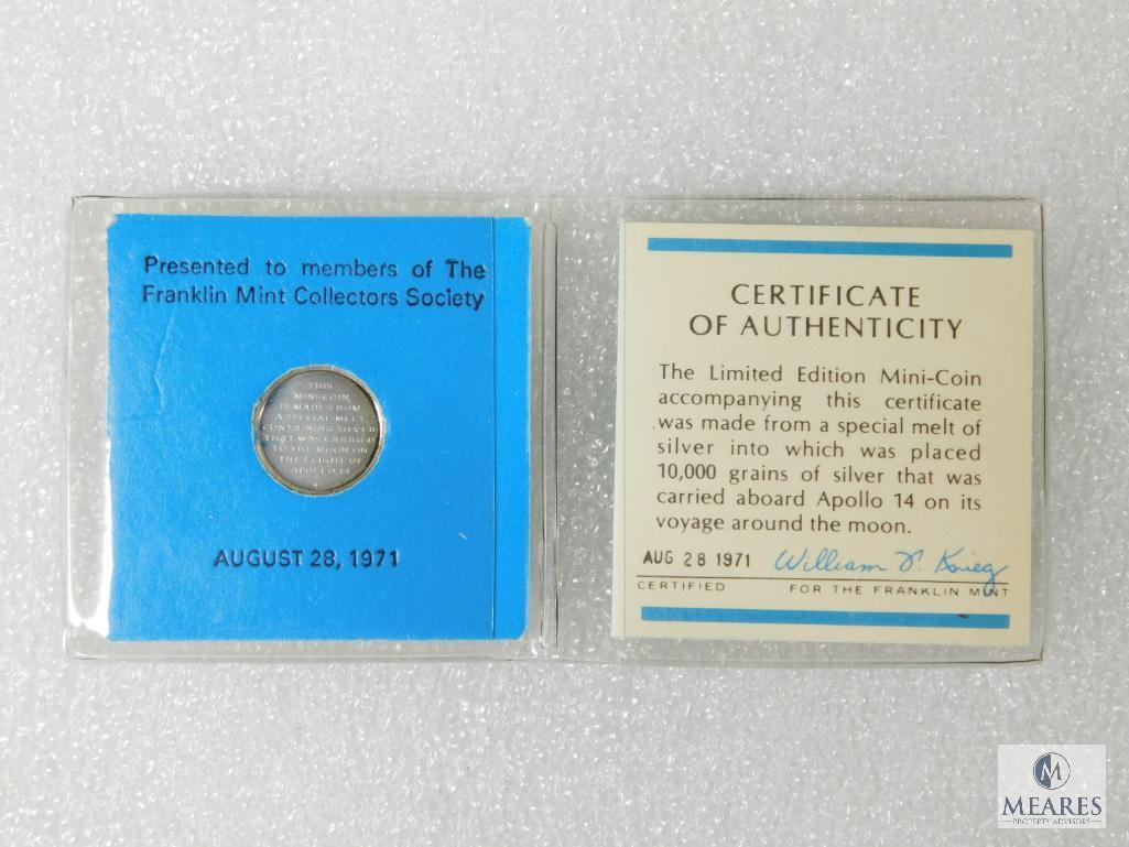 Franklin Mint Coin Contains Silver Carried To Moon On Apollo 14