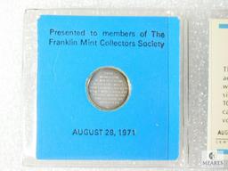 Franklin Mint Coin Contains Silver Carried To Moon On Apollo 14