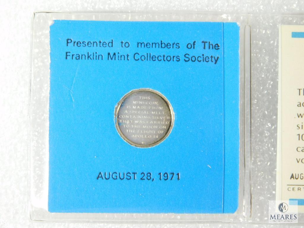 Franklin Mint Coin Contains Silver Carried To Moon On Apollo 14