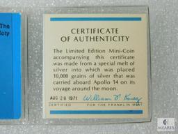 Franklin Mint Coin Contains Silver Carried To Moon On Apollo 14