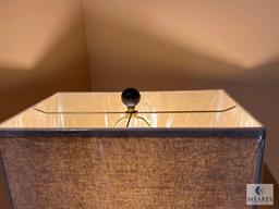 Concrete Square Table Lamp, #6014, 23"T