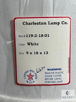 Four White Lamp Shades, See Photos For Sizes and Colors