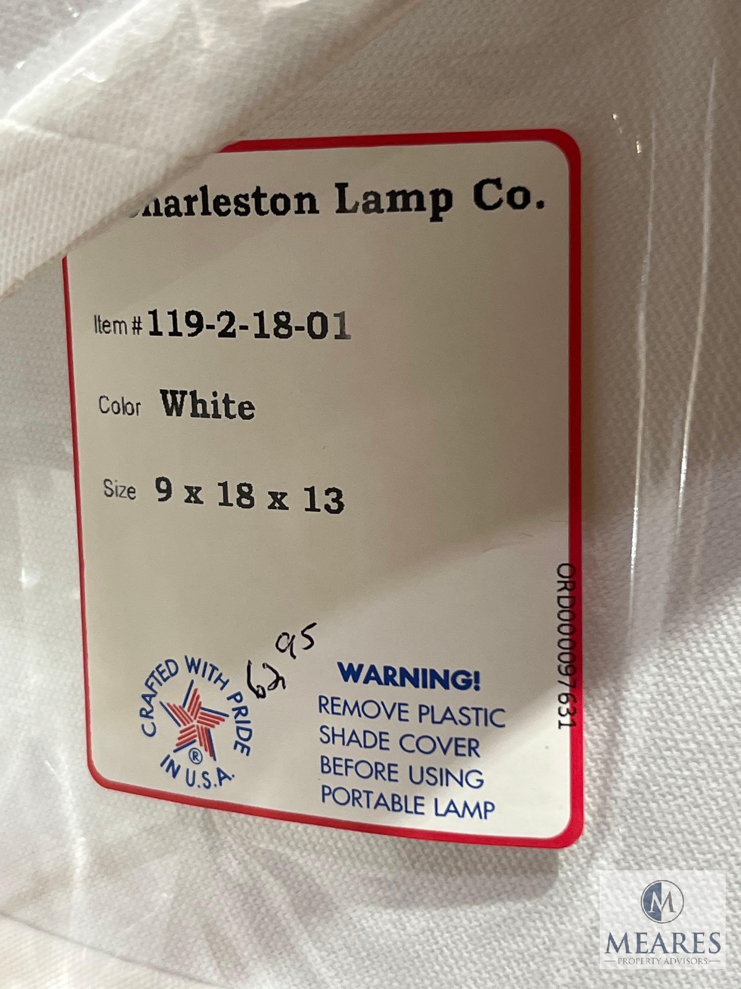Four White Lamp Shades, See Photos For Sizes and Colors