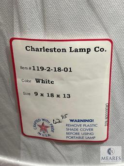 Four White Lamp Shades, See Photos For Sizes and Colors
