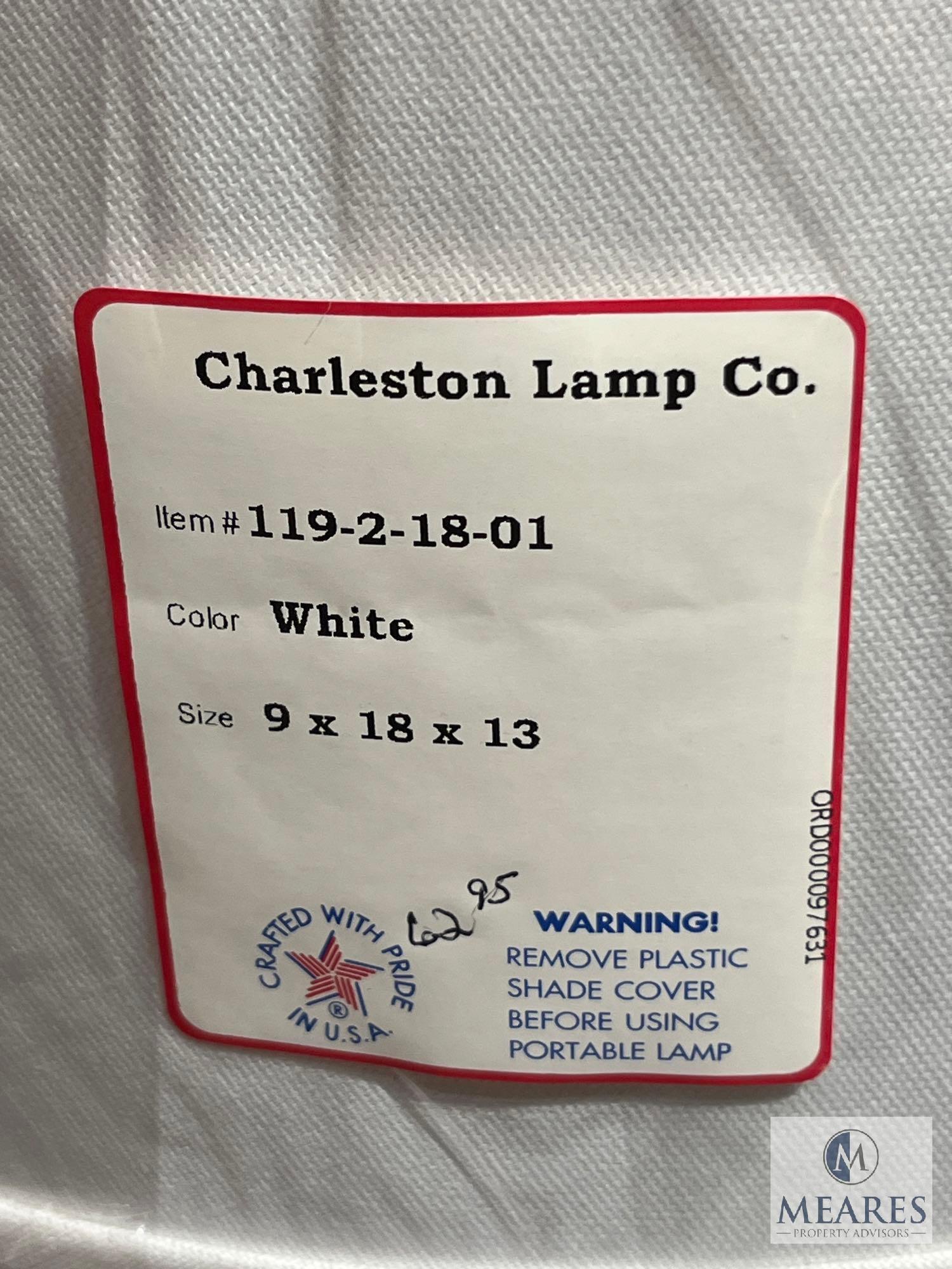 Four White Lamp Shades, See Photos For Sizes and Colors