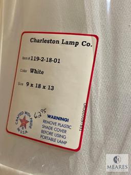 Four White Lamp Shades, See Photos For Sizes and Colors