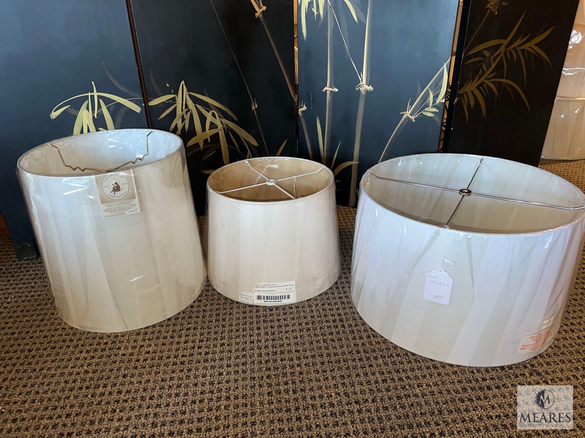 Three Lamp Shades, See Photos For Sizes and Colors