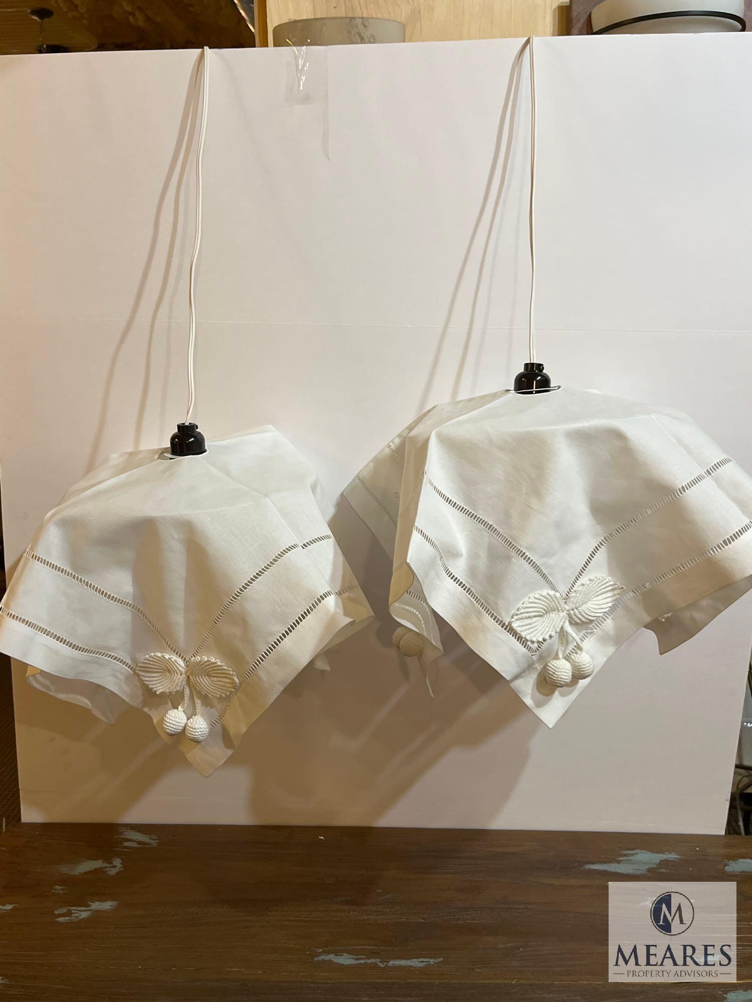 Two Cloth Pendant Lights
