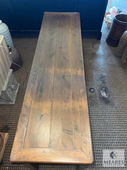 Wood Bench, 53" X 15" X 21"