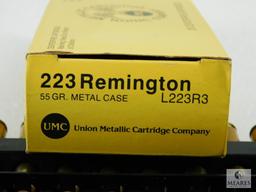 Remington UMC .223 Rem. 55 Grain Metal Case Ammo. Two Boxes of 20 Rounds Each
