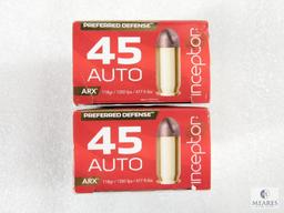 Two Boxes of Inceptor .45 ACP 118 Grain ARX Ammo