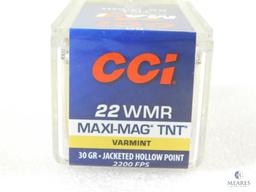 50 Rounds CCI .22 Magnum Ammo. 30 Grain Hollow Point