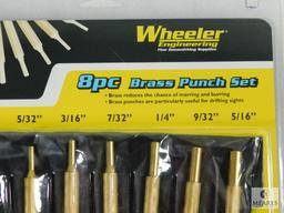 New Wheeler Eight Piece Brass Gunsmith Punch Set