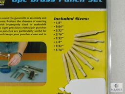 New Wheeler Eight Piece Brass Gunsmith Punch Set