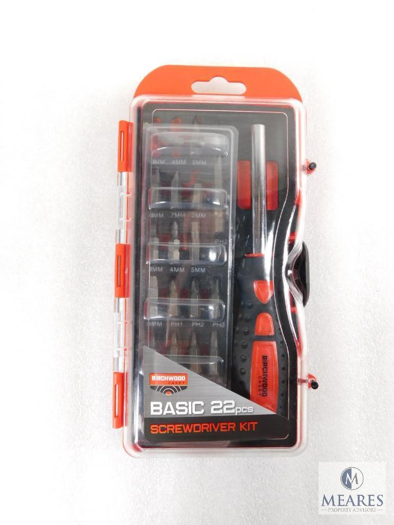 New 22 Piece Birchwood Casey Gunsmith Screwdriver and Bit Set