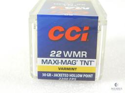 50 Rounds CCI .22 Magnum Ammo. 30 Grain Hollow Point