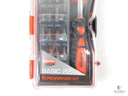 New 22 Piece Birchwood Casey Gunsmith Screwdriver and Bit Set In Hard Case